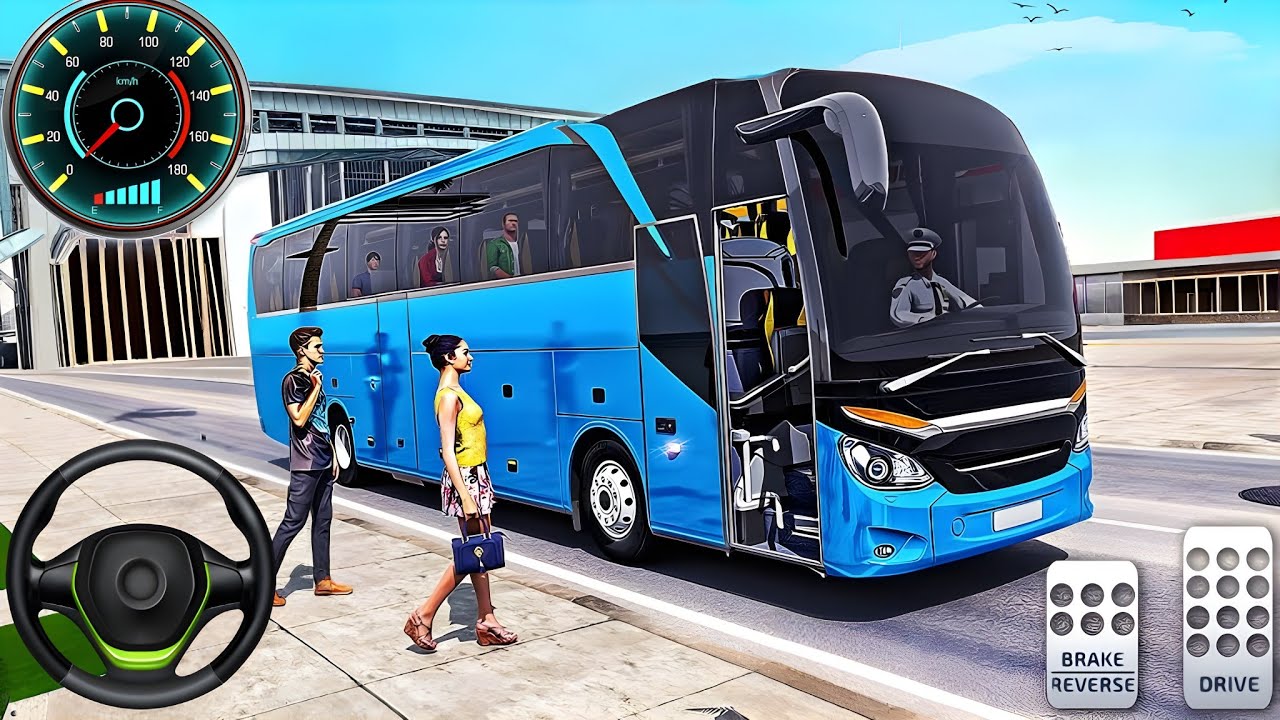 Offroad Hill Coach Bus Driving 3D - Passenger Transport Simulator - Android Gameplay 
