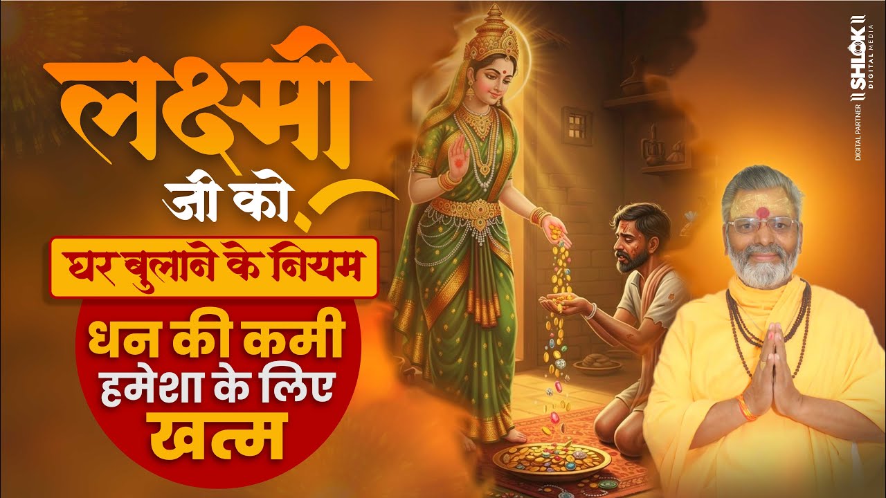 लक्ष्मी जी को घर बुलाने के नियम || #धन की कमी हमेशा के लिए खत्म By Radheyshyam Vyas Ji #lakshmi