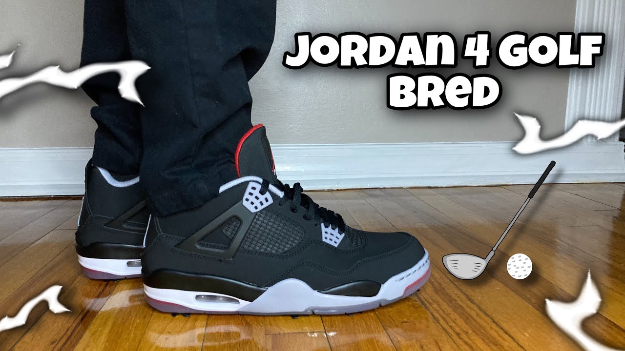 Jordan 4 Golf Bred Review & On Feet!