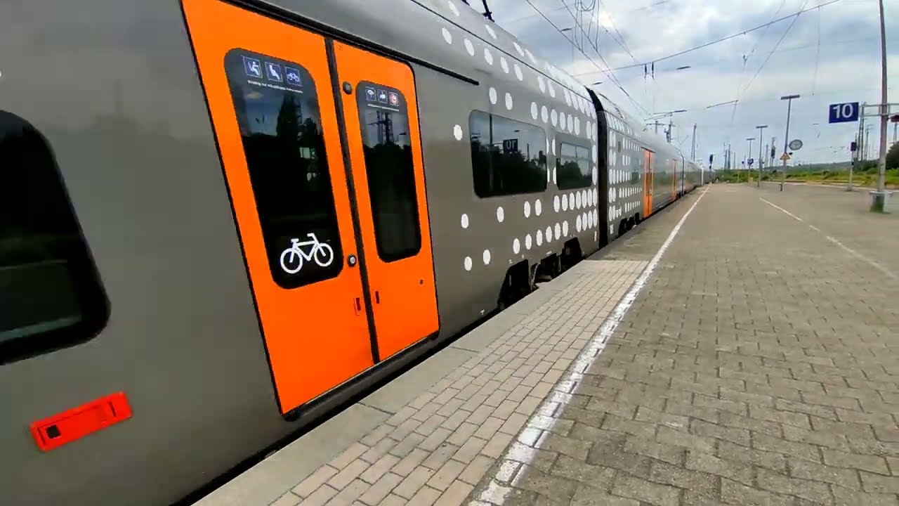 Fast accelerating double deck train in Germany