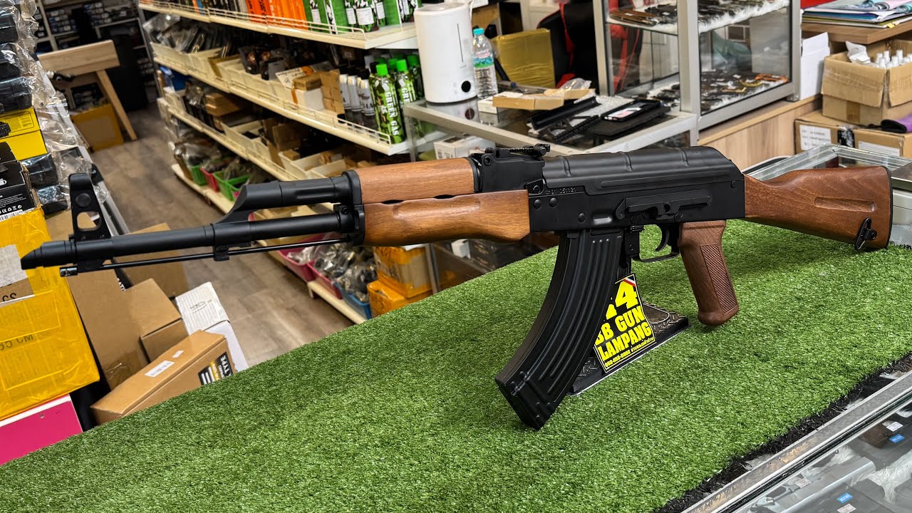 DB 023 AK DOUBLE BELL รุ่นAK47 รหัส AK 023 all-metal ปืนใหม่ ทดสอบขนาดน้ำหนักความเร็วลูกปืนบีบี6มิล