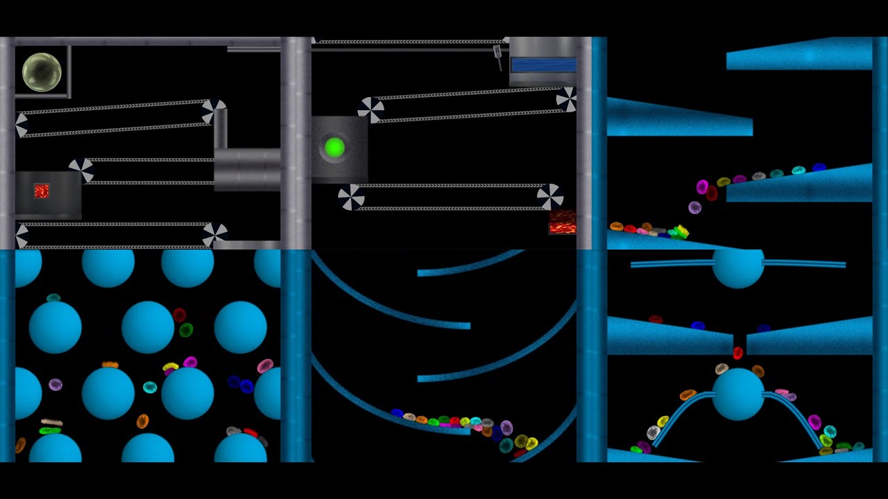 The Jelly Factory | Jelly Marble Race in Algodoo