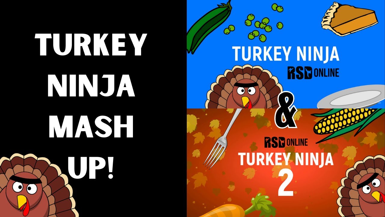 Turkey Ninja 1 & 2 Mash Up - Virtual Thanksgiving Workout (Get Active Games)
