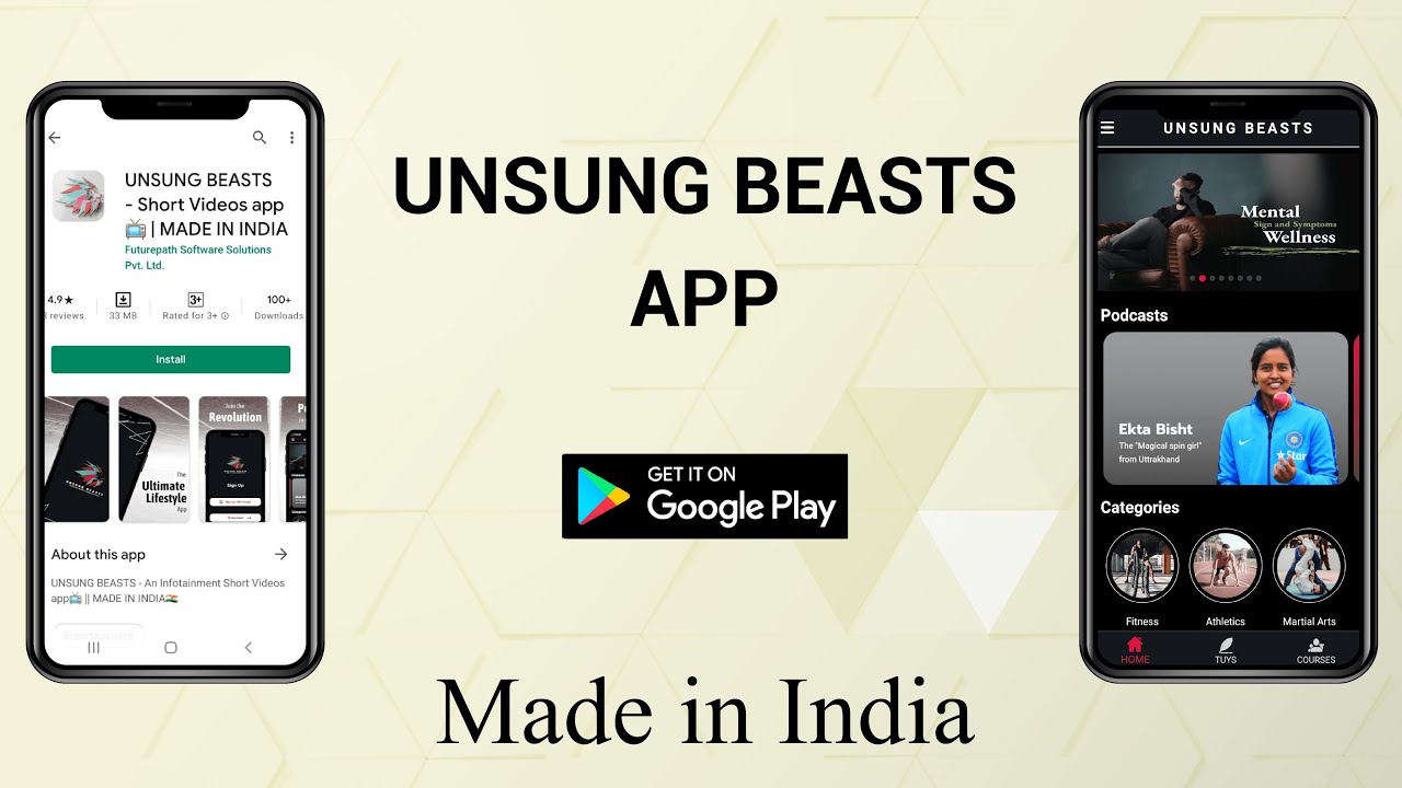 UNSUNG BEASTS - An Infotainment Short Videos app📺 || MADE IN INDIA🇮🇳