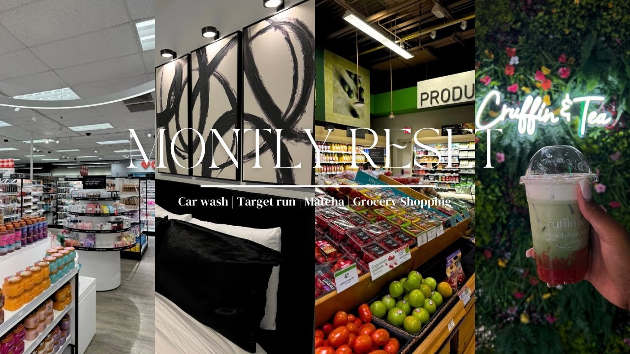 MONTHLY RESET: Resetting for the new year | Matcha run, car wash, target run, grocery restock +more