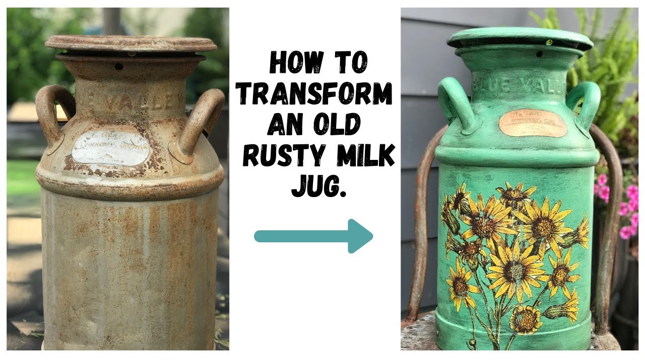 How to Transform an Old Rusty Milk Jug by Charlotte Lawrie of Creative Sol Makery