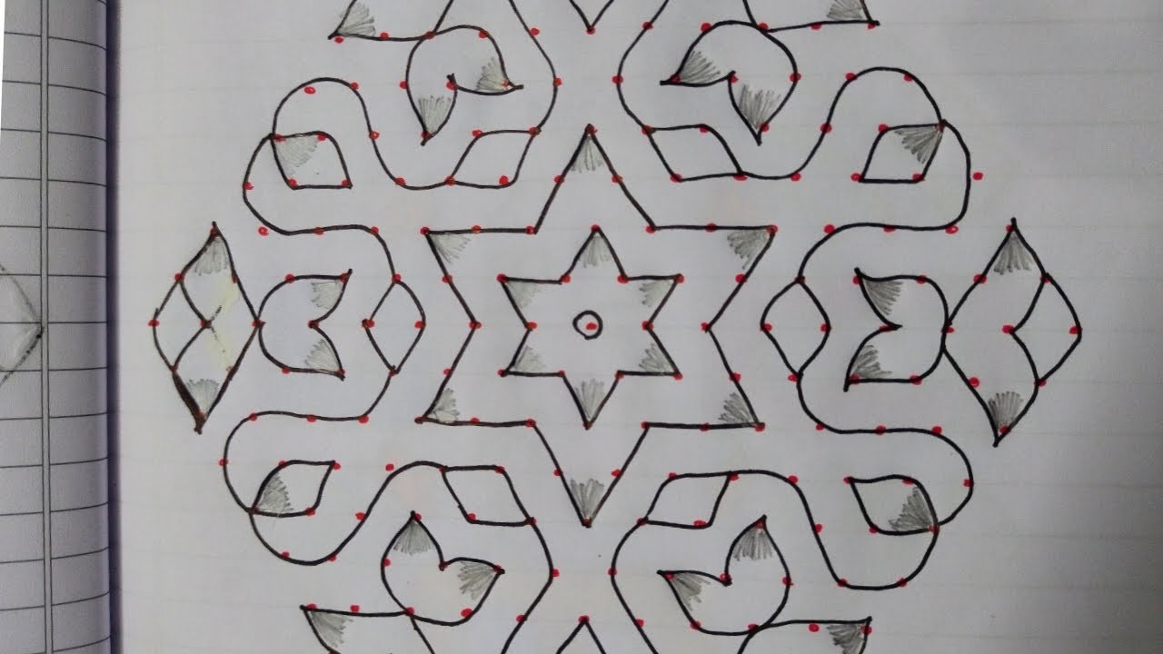 17*9||daily rangoli designs.trending#easy dots kolam#muggulu#viral @Keekiscreations 