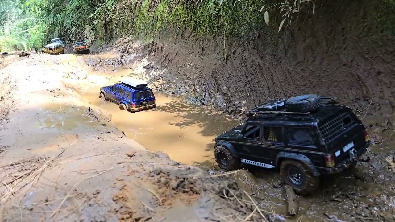 RC Adventur Tembus Kubangan Lumpur Dalam || RC RUBICON, RC CHEROOKE, RC LANDROVER