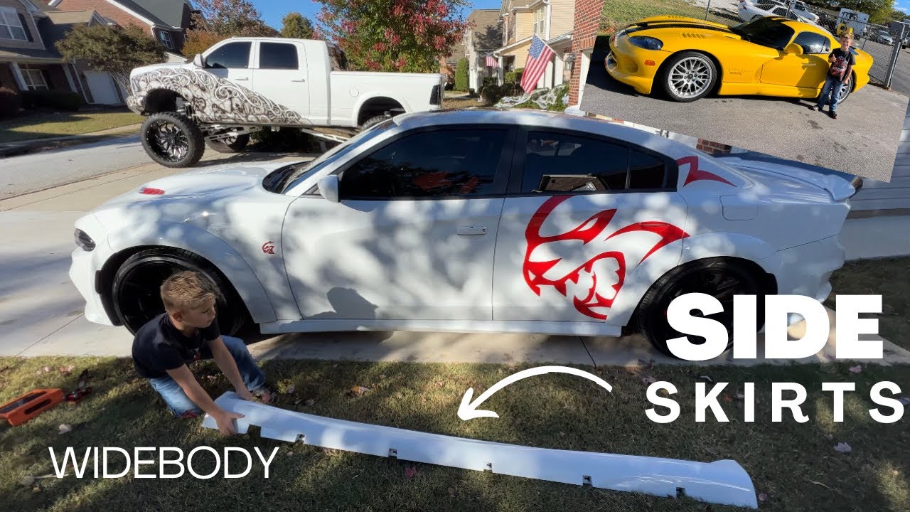 HELLCAT Widebody Kit Side Skirts Install !! You NEED these before you start