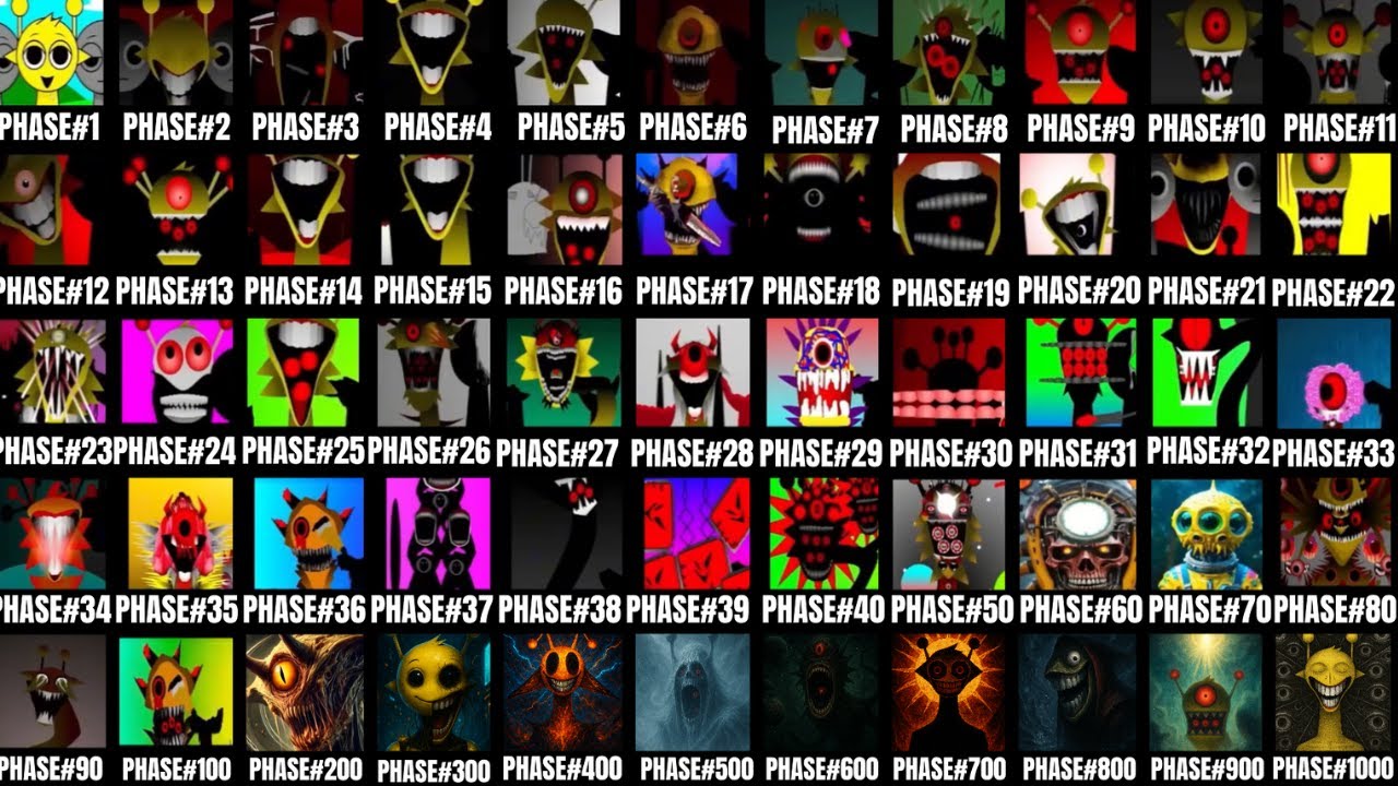 Incredibox Sprunki - Phases 1-1000 - All Characters (Bonus Mode)