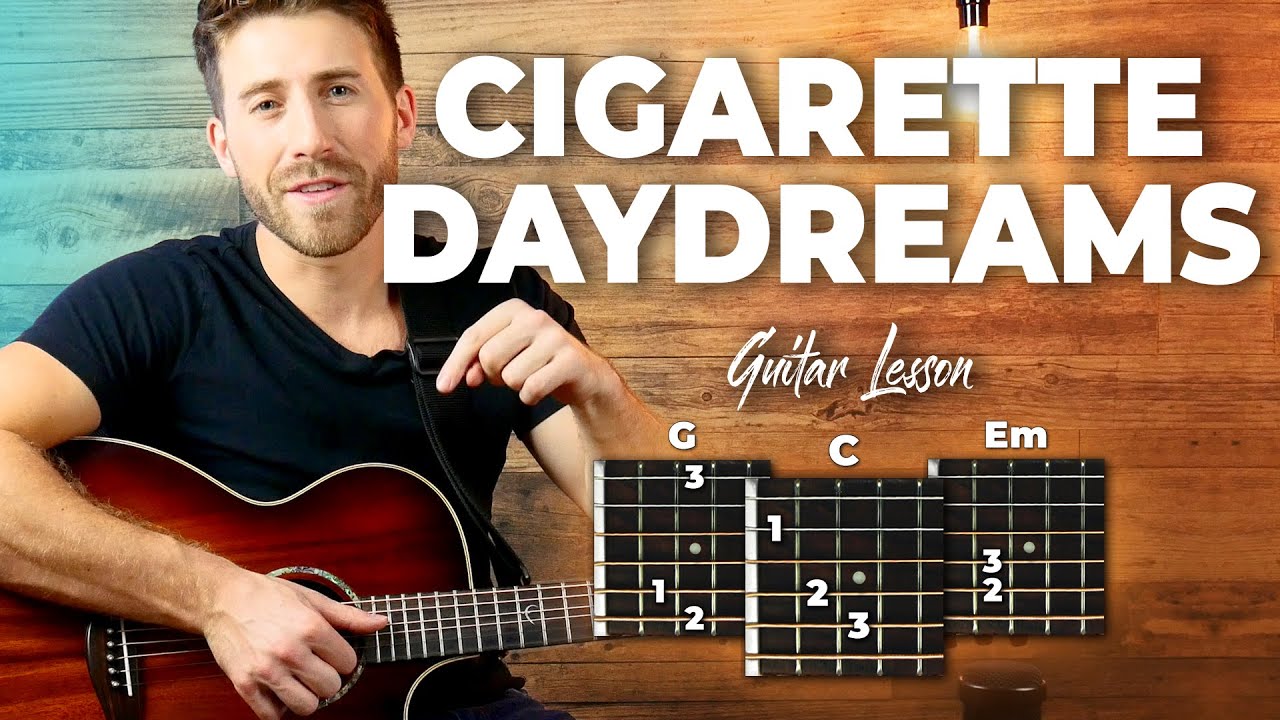 Cigarette Daydreams Guitar Tutorial - Cage The Elephant(EASY CHORDS guitar lesson)