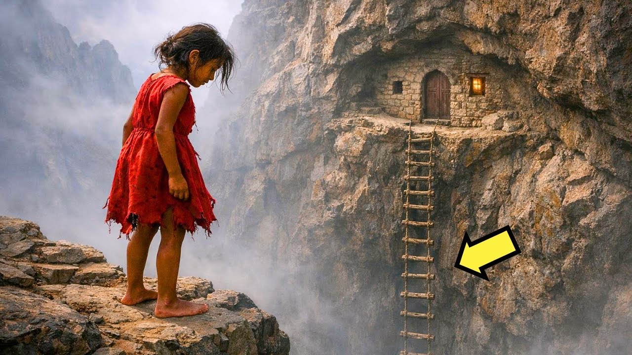 NIÑA HUÉRFANA ENCONTRÓ UNA CASA ESCONDIDA EN LA MONTAÑA… PERO AL SUBIR LAS ESCALERAS…