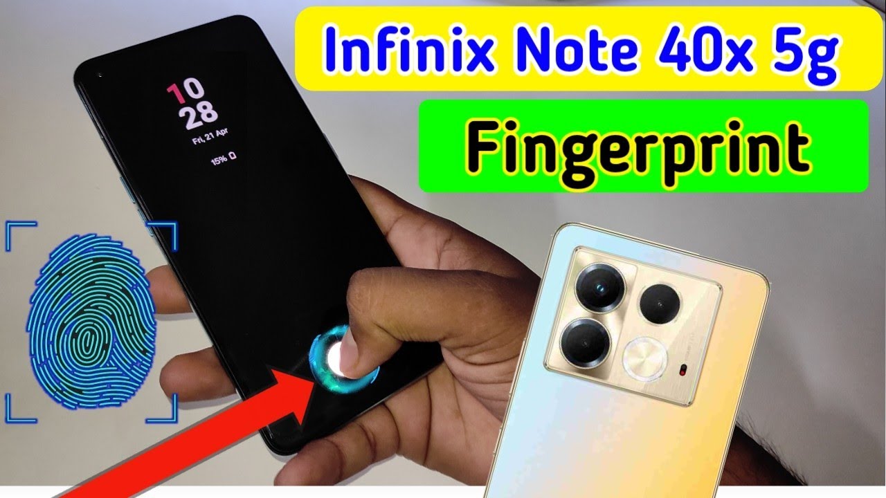 Infinix note 40x in display fingerprint setting/Infinix note 40x fingerprint screen lock/fingerprint
