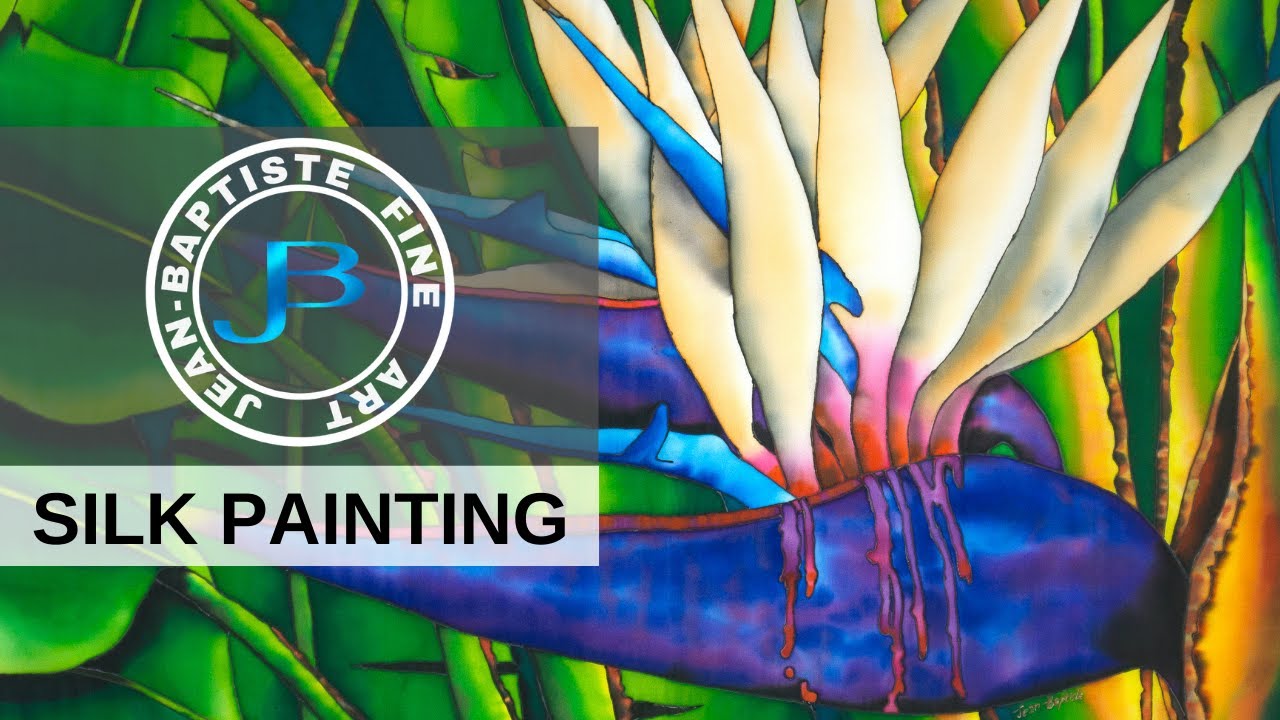 Jean-Baptiste watercolour silk Painting | BIRD OF PARADISE