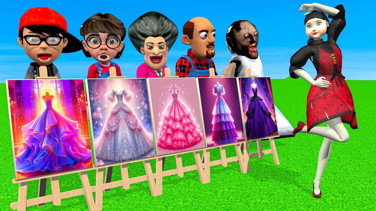 Scary Teacher 3D vs Squid Game Help Squid Doll Change Princess Dress vs Dressing Room 5 Challenger