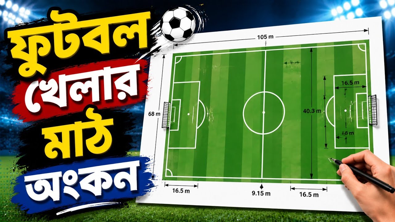 ফুটবল খেলার মাঠ অংকন