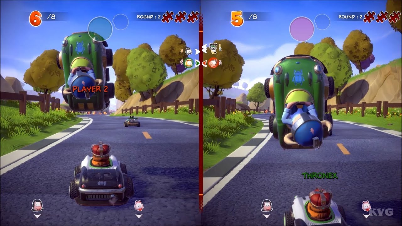 Garfield Kart - Furious Racing - Splitscreen Gameplay (PC HD) [1080p60FPS]