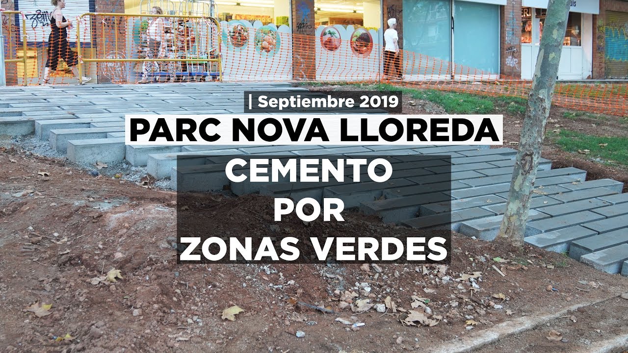 Cemento por zonas verdes | Parc Lloreda de #Badalona