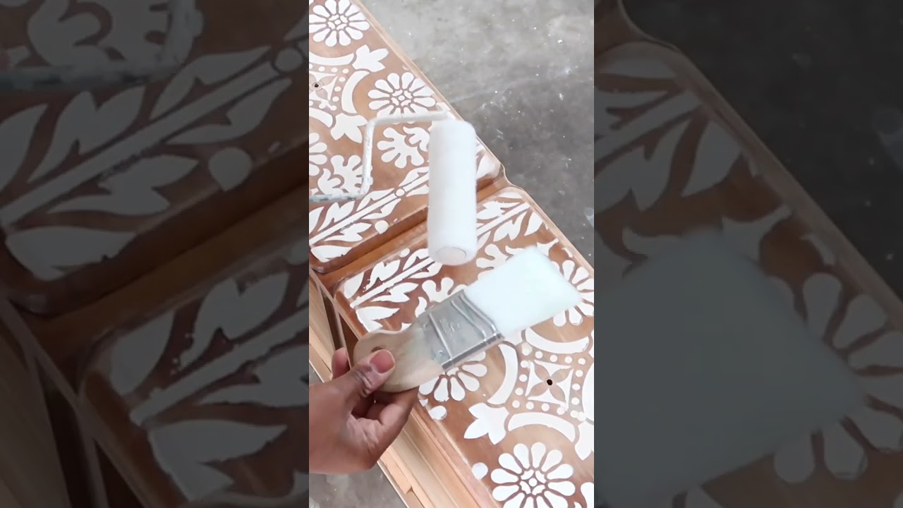 Painting Raised Stencil Furniture!