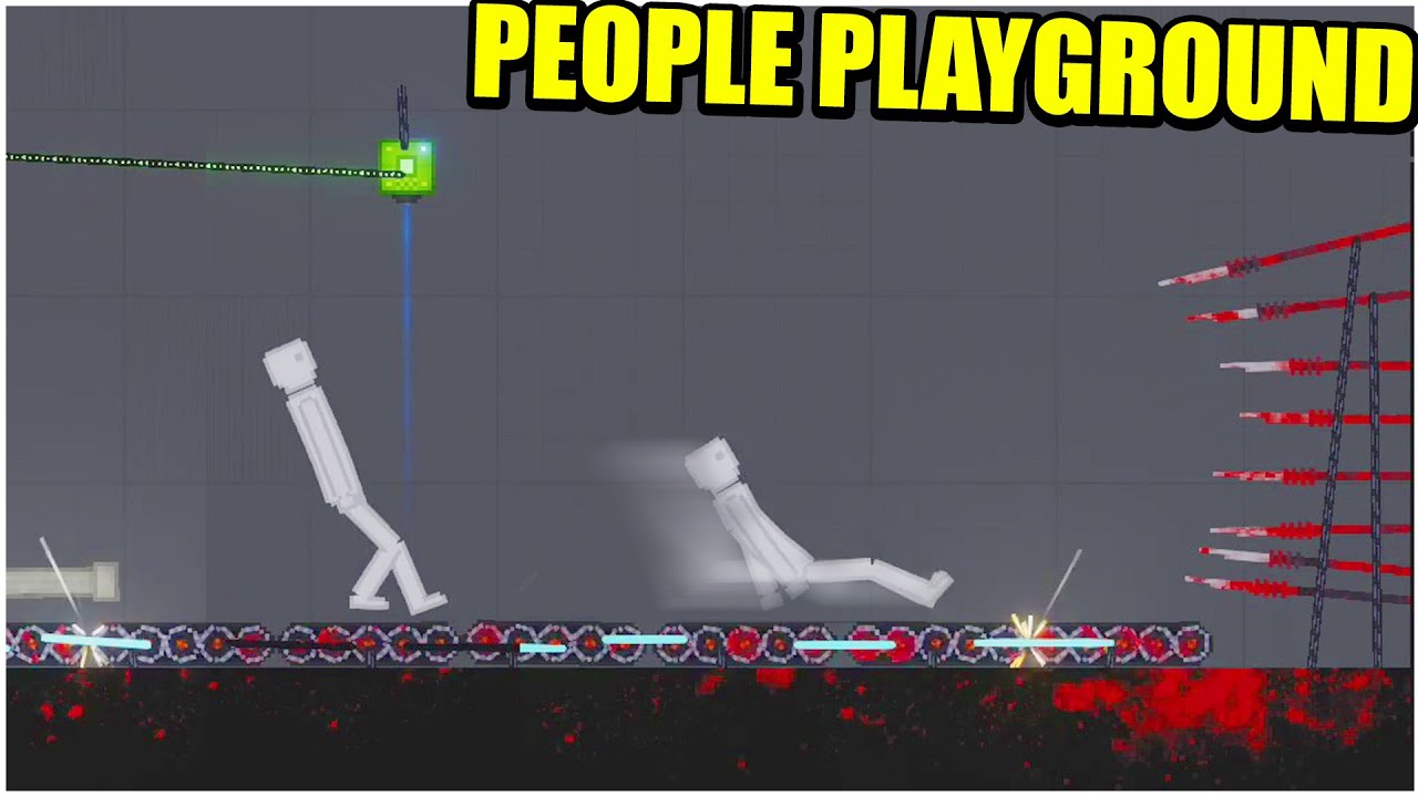 MURO DE LANZAS Vs HUMANOS y CINTA TRANSPORTADORA - PEOPLE PLAYGROUND | Gameplay Español