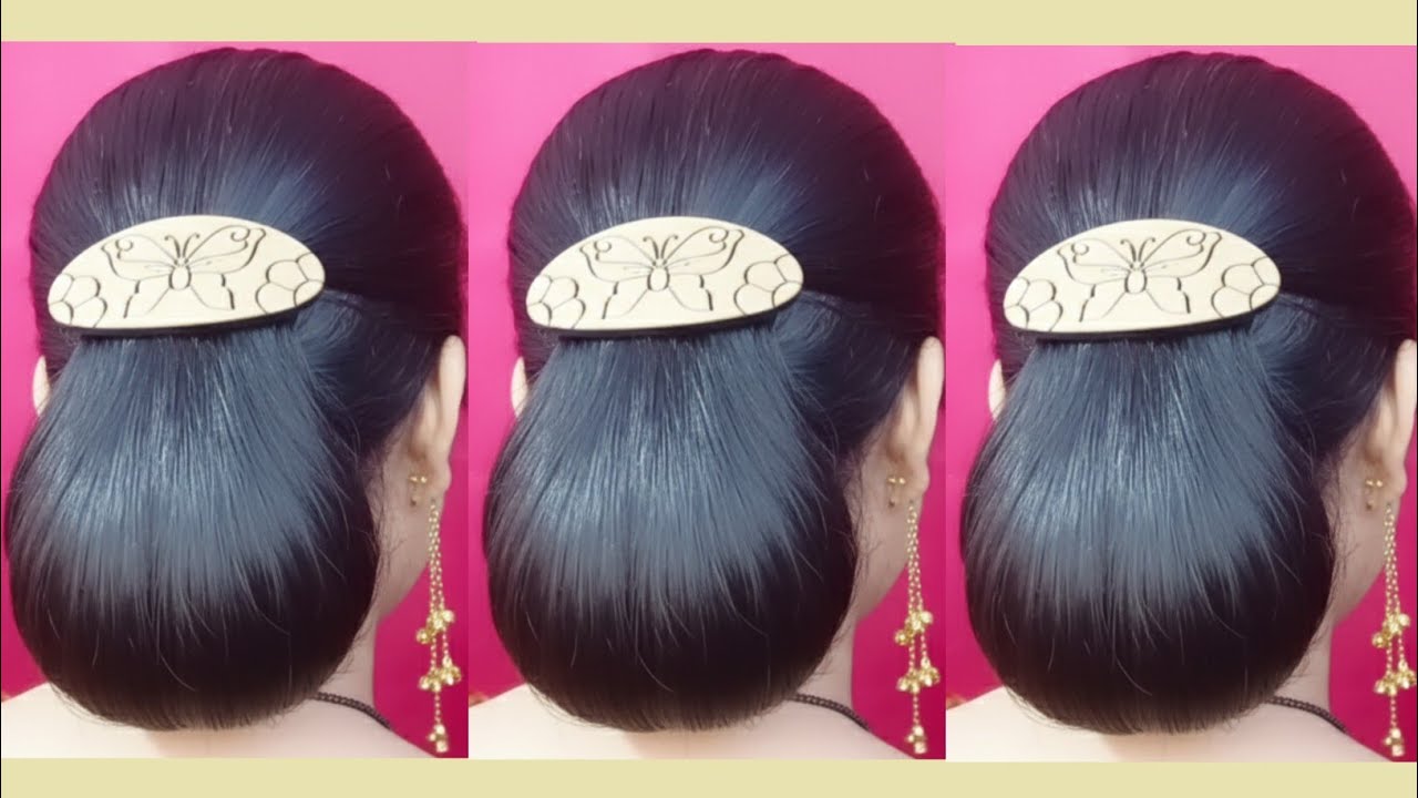 Quick & Easy Updo With लाॅक पिन For Wedding | Simple Hairstyle For Girls For Long Hair #hairstyling 
