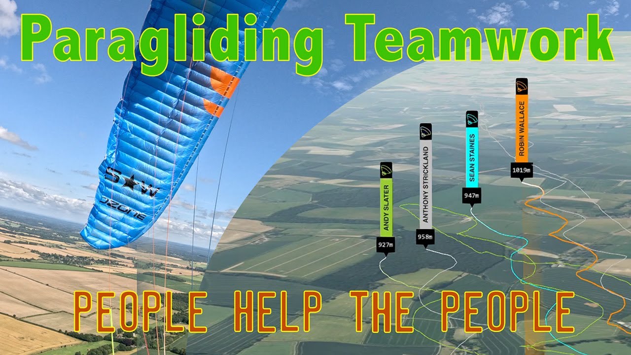 People Help The People: Paragliding Teamwork