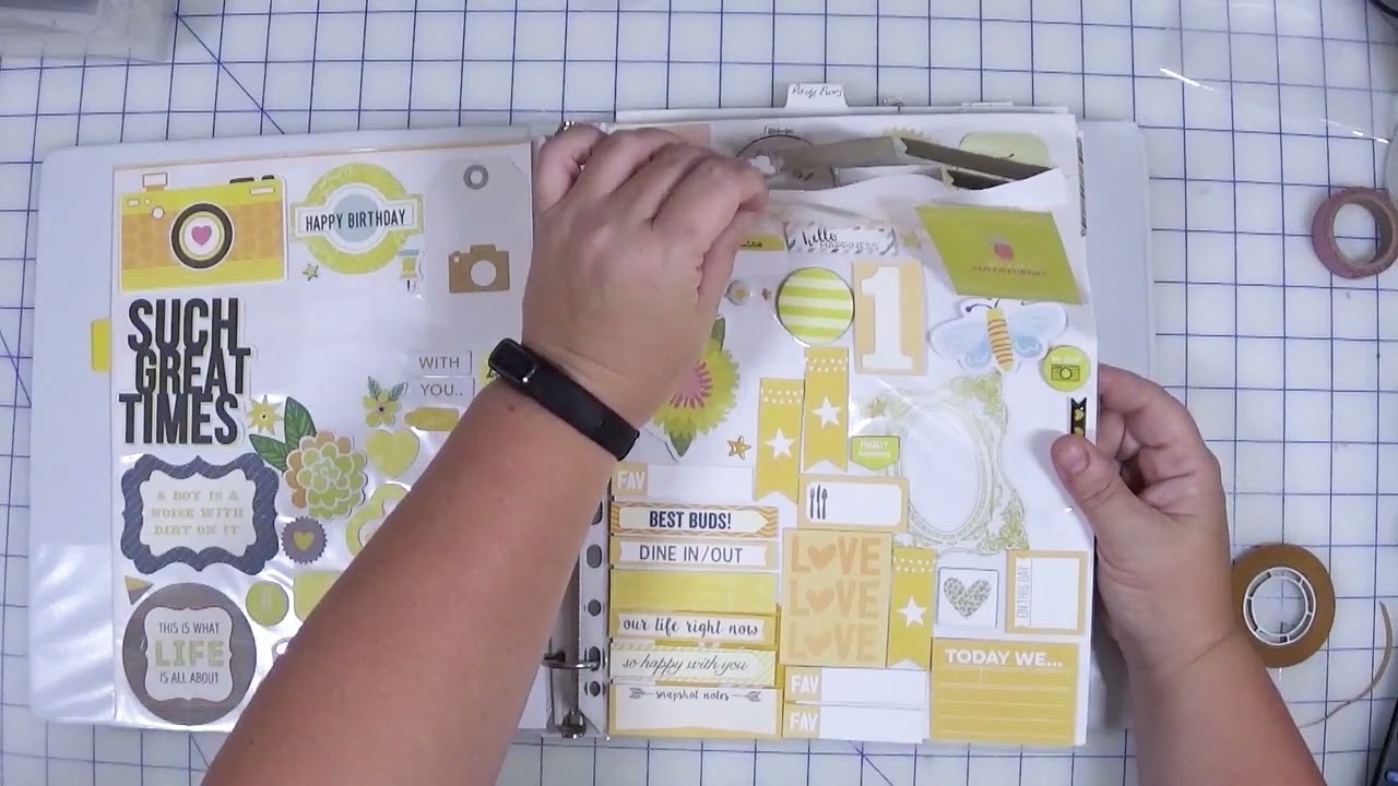 Using Binders to store Stickers, Chipboard & Ephemera