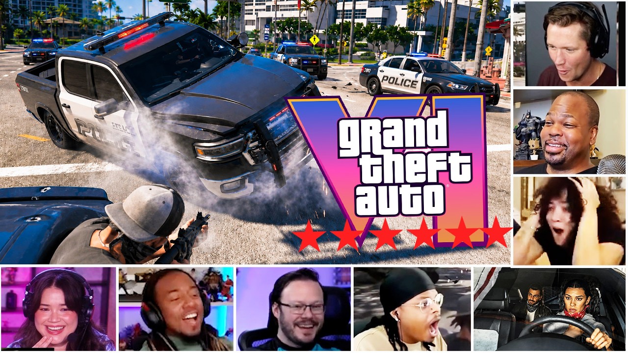 Best GTA 6 POLICE CHASE Reactions | GTA VI Netflix Extended Look Trailer