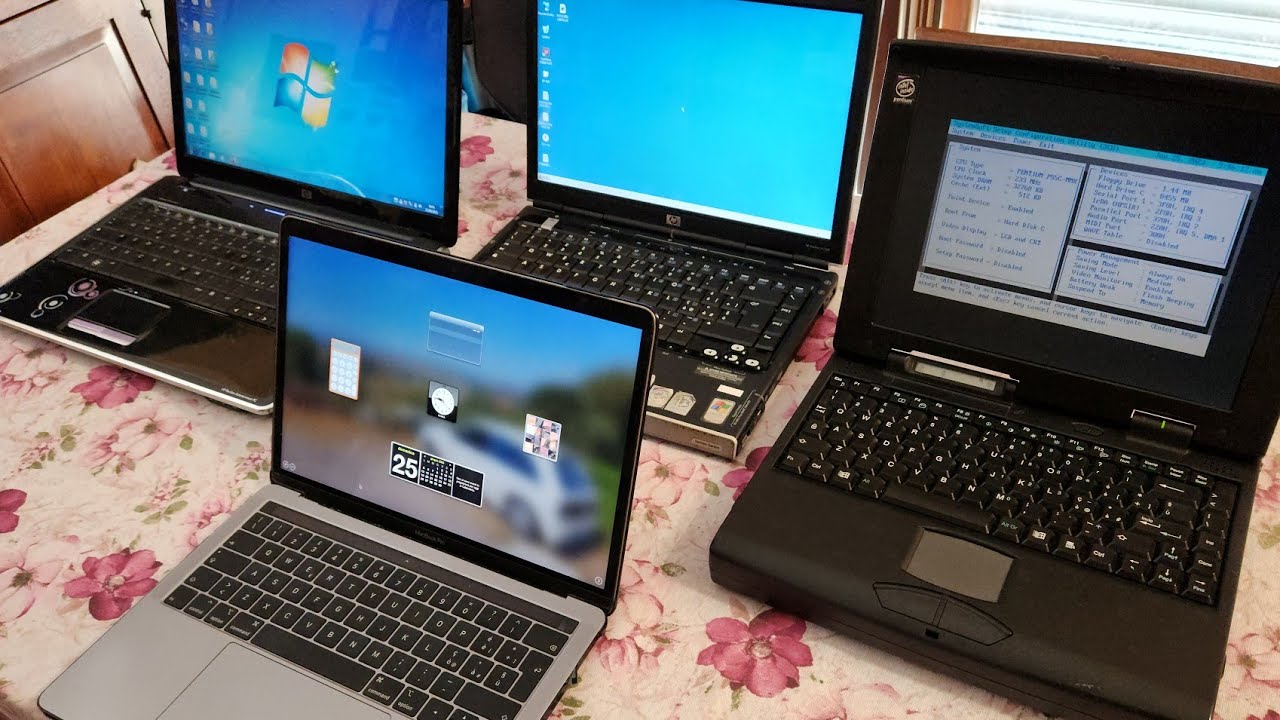 Prova avviamento laptop notebook anni '90 2000 IBM Thinkpad Apple HP Hyundai e scanner Canon Parte 1