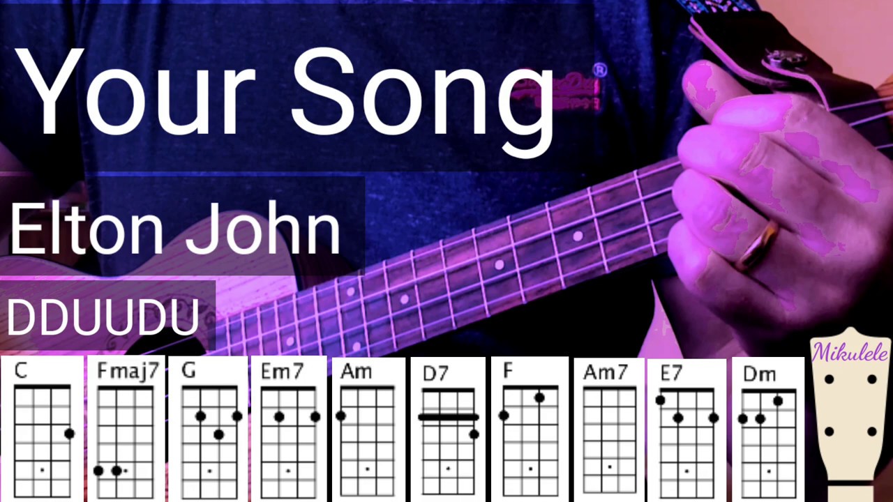 Your Song - Elton John ukulele tutorial / play-a-long