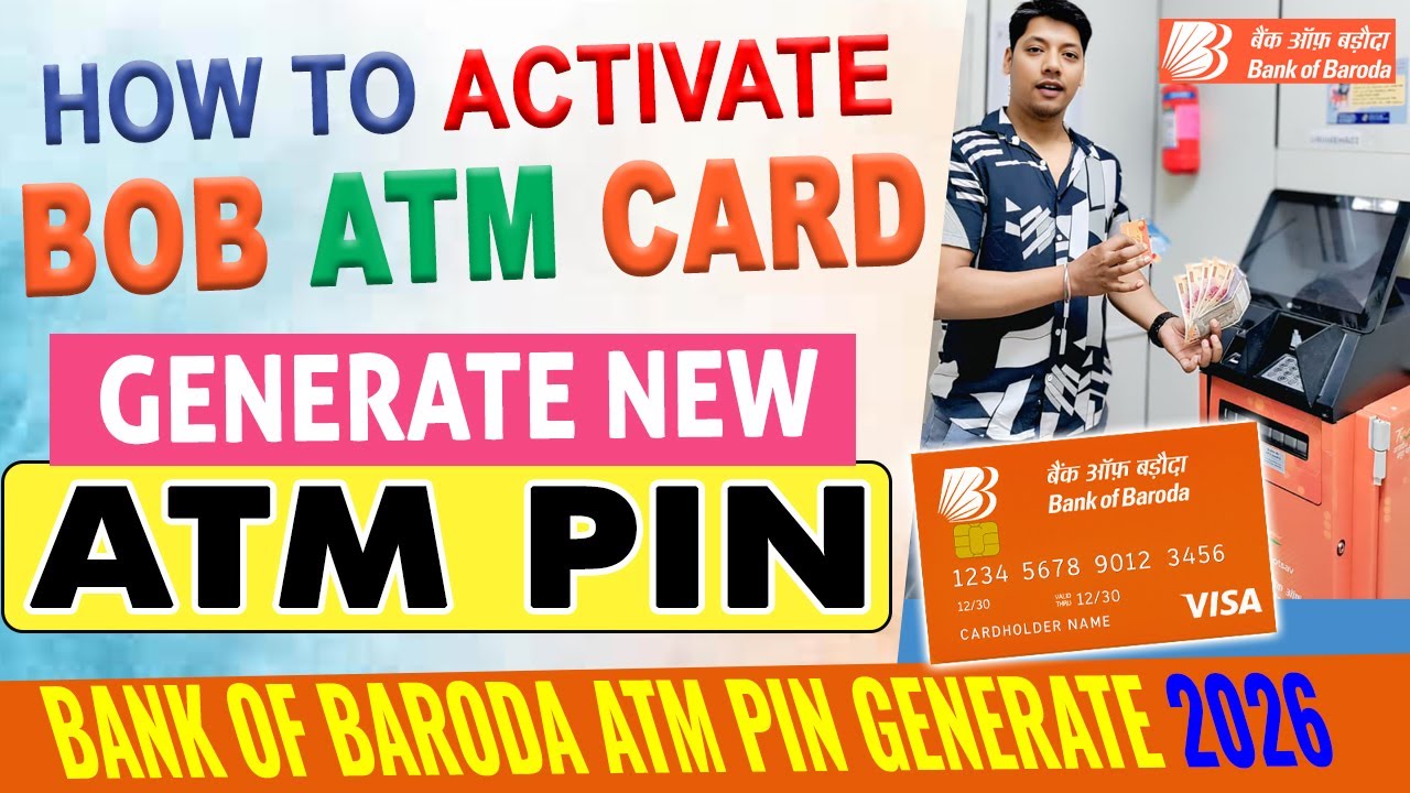 Bank of Baroda ATM Card Kaise Activate Kare 2026 ,New BOB ATM PIN Generate Kaise Kare Full Live Demo