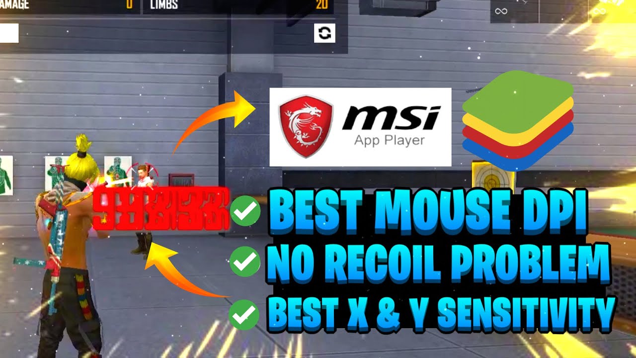Best x and y sensitivity free fire bluestacks 5 I Best Mouse DPI For One Tap I How To Control Recoil
