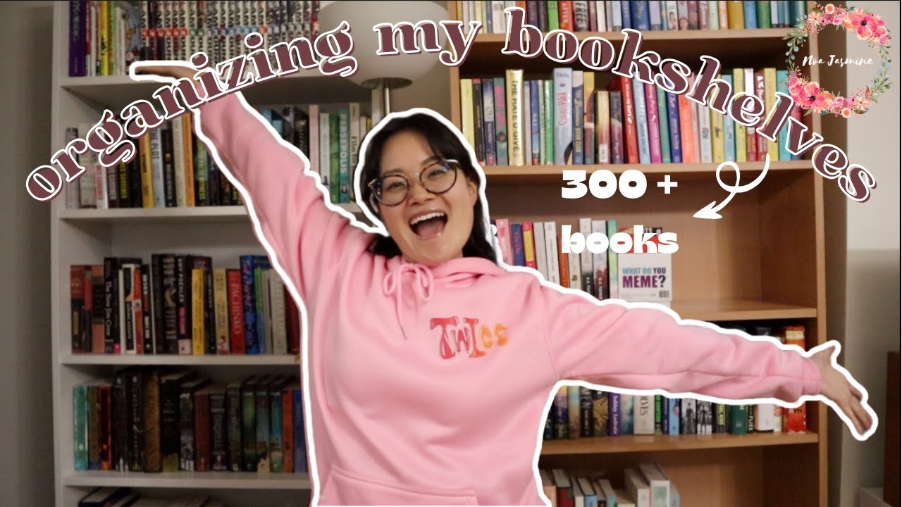 organizing my 300+ books & bookshelf tour | Noa Jasmine