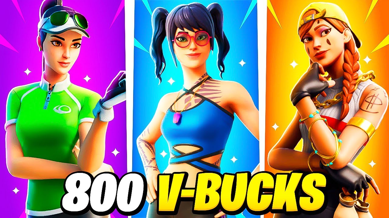 10 MELHORES SKINS TRYHARD DE 800 V-BUCKS DO FORTNITE EM 2025!
