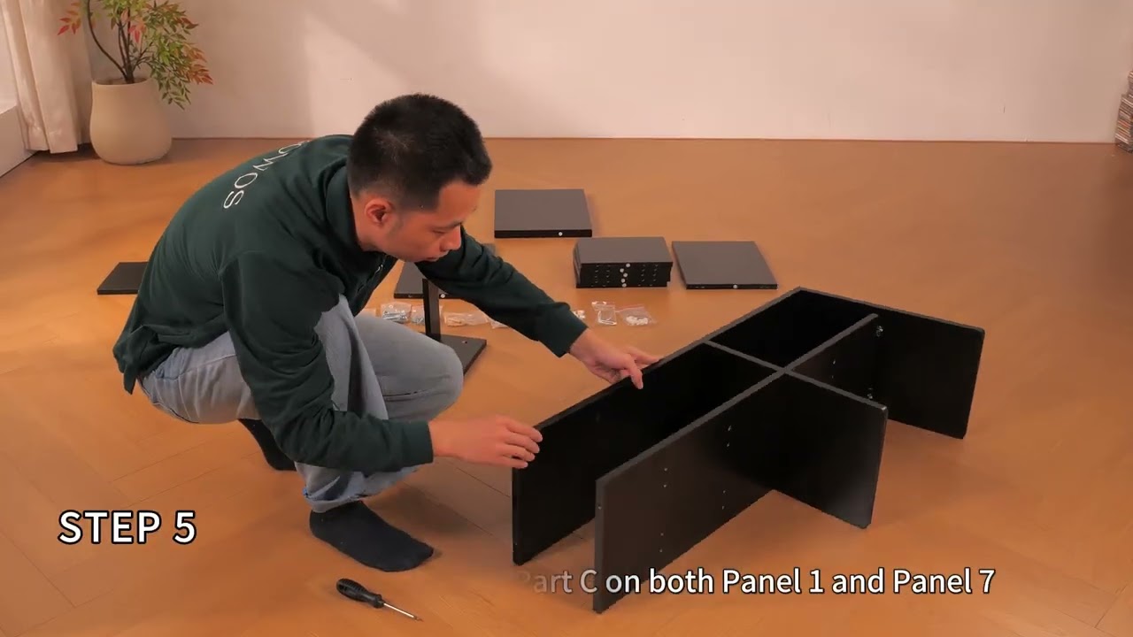 YOWOS Mirage 9-Tier Vertical Invisible Storage Rack | Assembly Guide