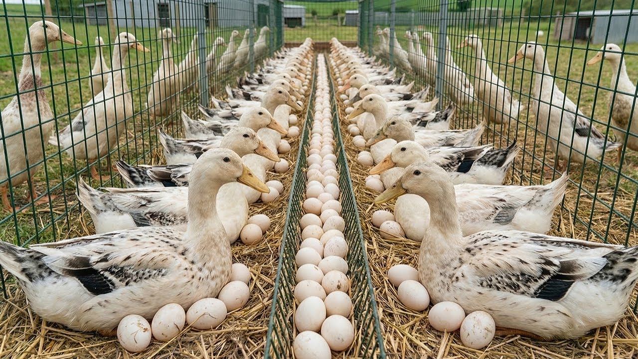 How to raise free range ducks for eggs and meat at home - Duck farming & life on poultry farm