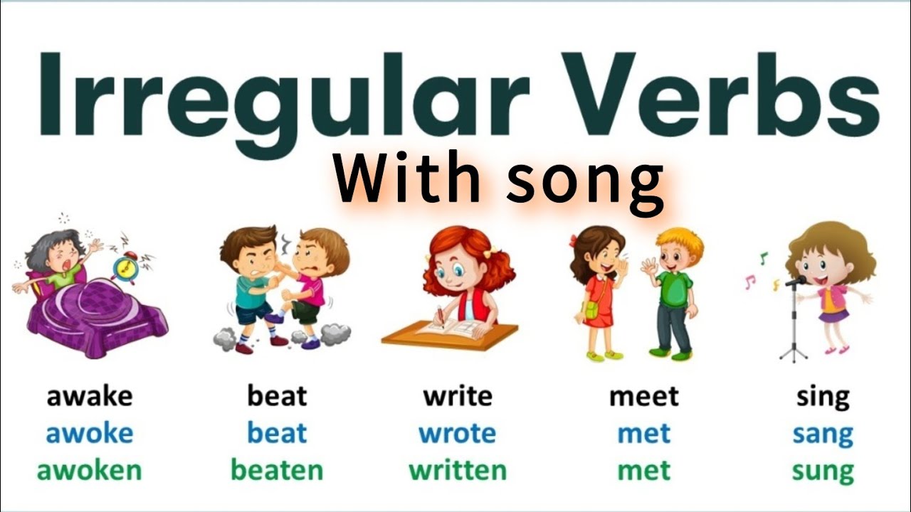 افعال بی قاعده انگلیسی با آهنگ | irregular verbs with song