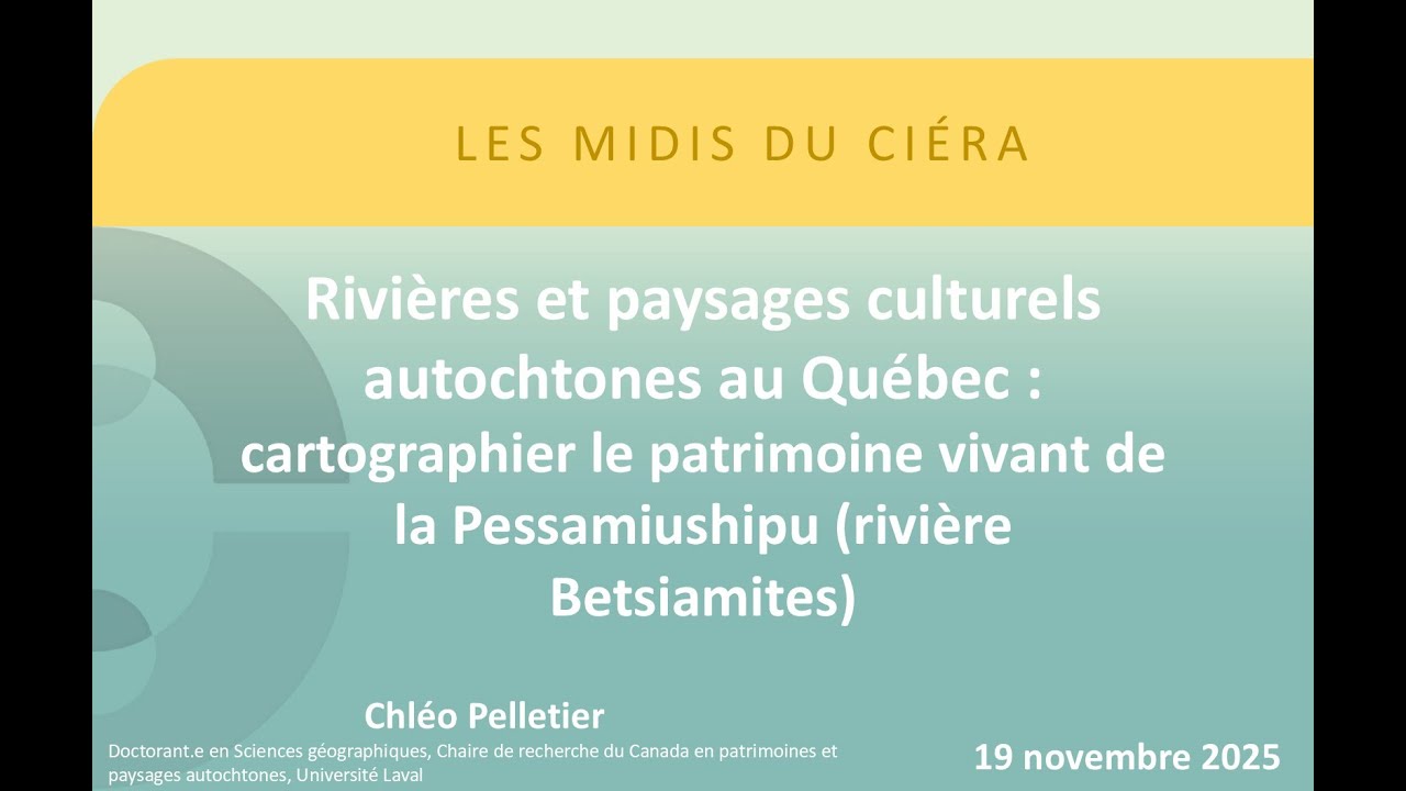 Midi du CIÉRA de Chléo Pelletier