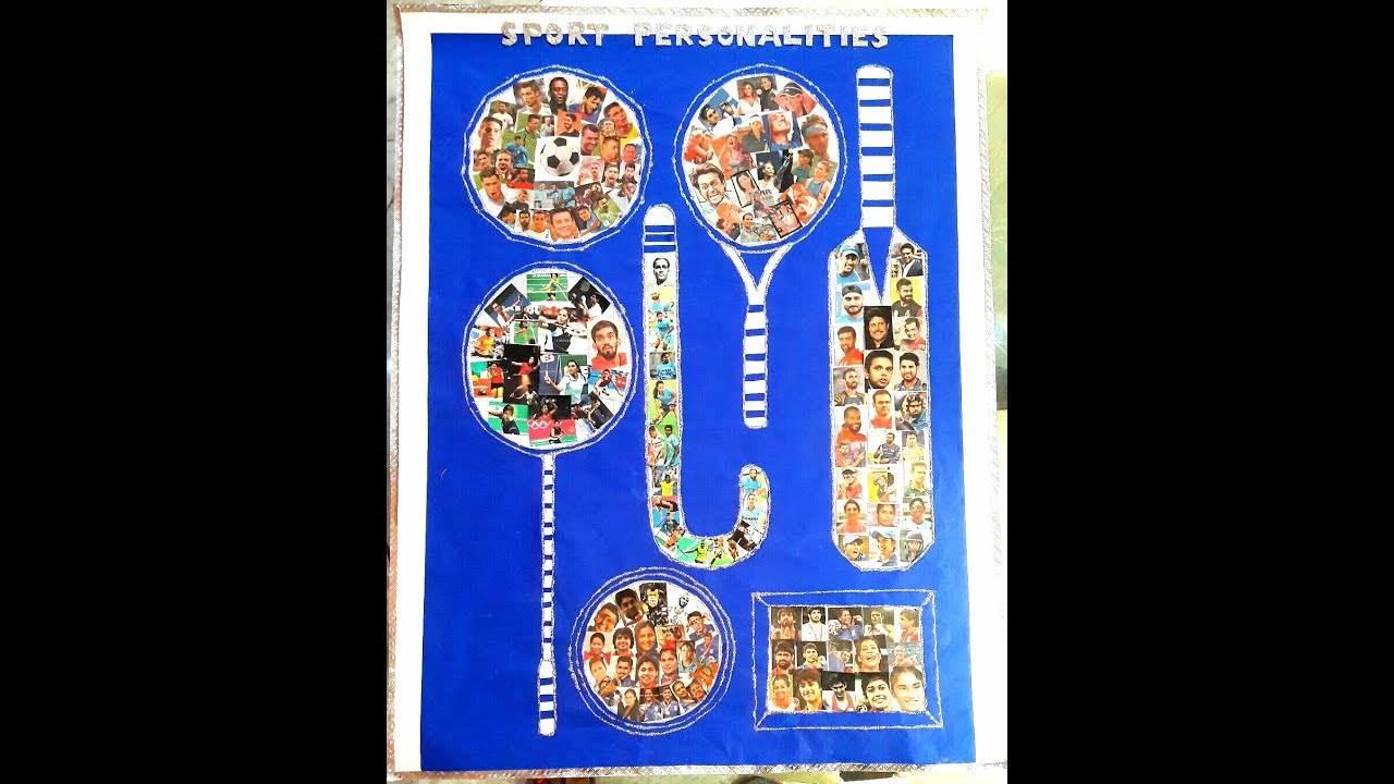 Collage/Chart of sports personalities for school Competition/School Project/School Activity