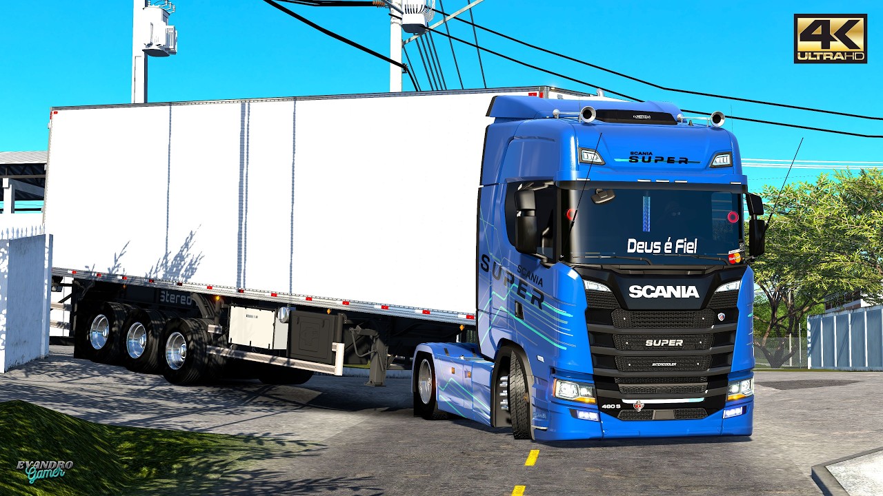 Scania SUPER 480CV Qualificada Bau Guerra Arqueado Carga Queijo (25 t) Ets2 V1.58