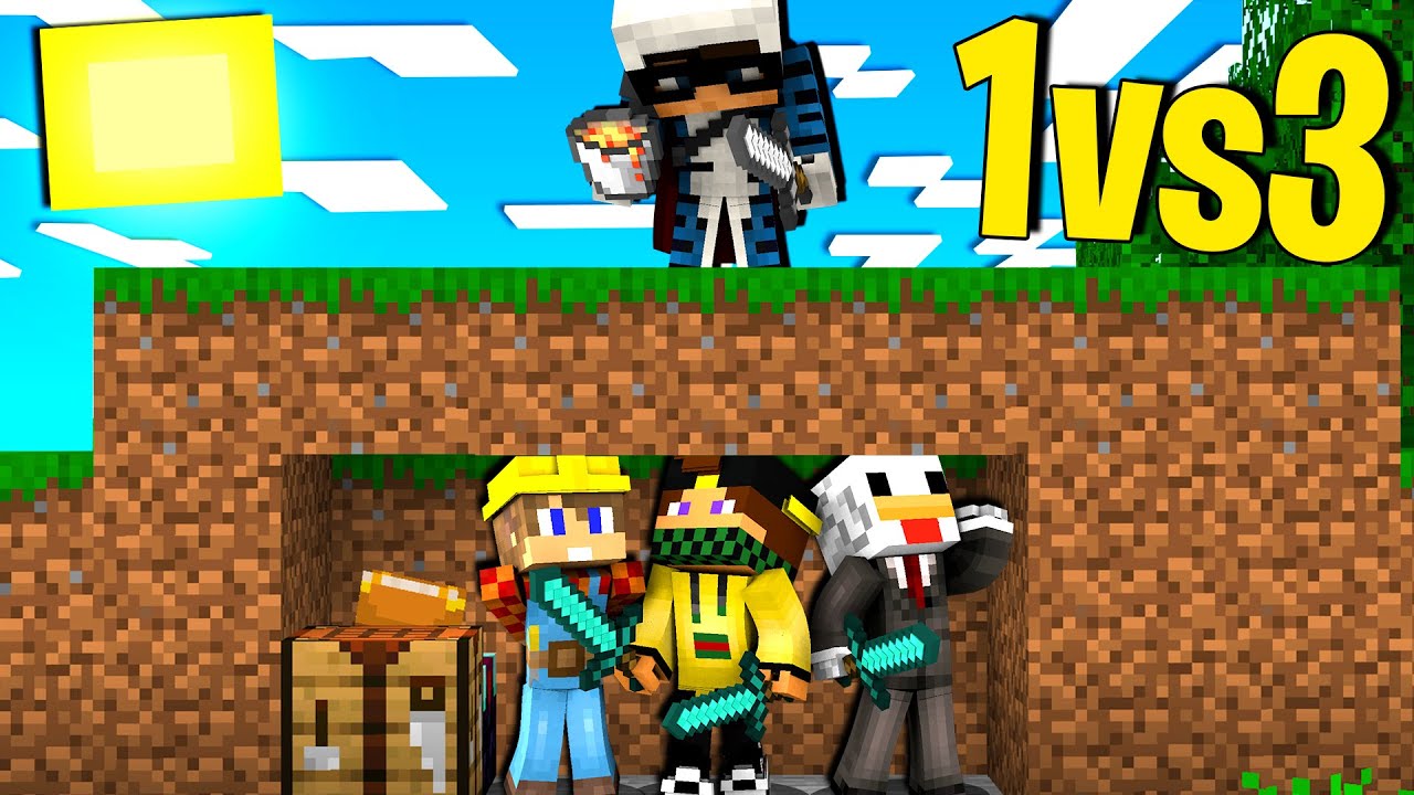 SONO IL CACCIATORE CONTRO 3 YOUTUBER - MINECRAFT MAN HUNT ITA