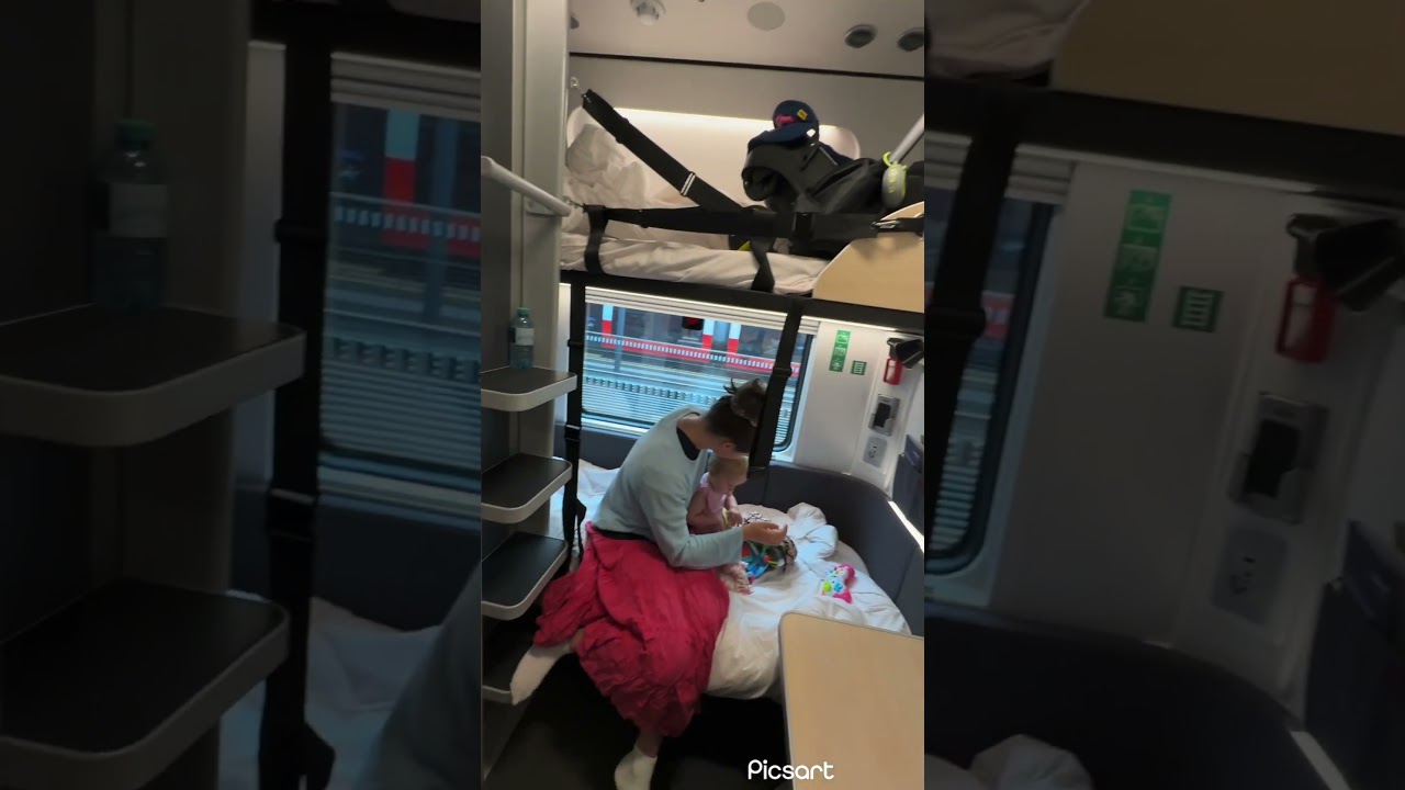 Nightjet sleeper cabin size from Hamburg to Vienna #nighttrain #train #traintravel #familytravel