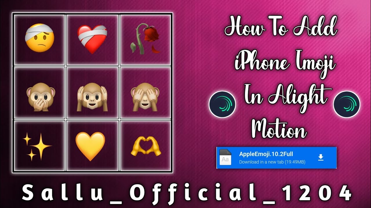 How To Add iPhone Emoji In Alight Motion | How To Get IOS Emoji In Android | Easy Way To add Font |