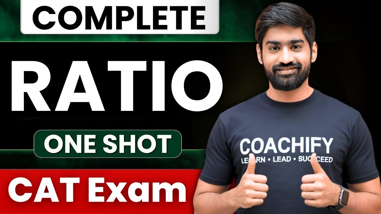 Ratio One Shot 🔥 Master Ratio and Proportion in 28 Mins! | CAT 2026 Shortcut Marathon