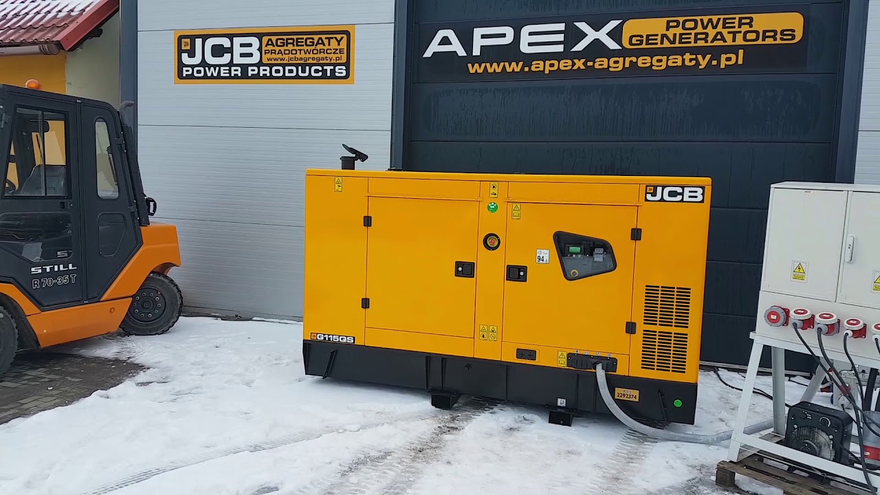 JCB G 115 QS Agregat Prądotwórczy. Test agregatu 84kW - 115kVA Brytyjskiego producenta JCB.