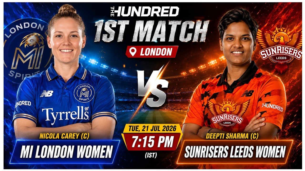 The Hundred Women's 2026 - 1st Match 🔥 MI London vs Sunrisers Leeds Prediction | Live