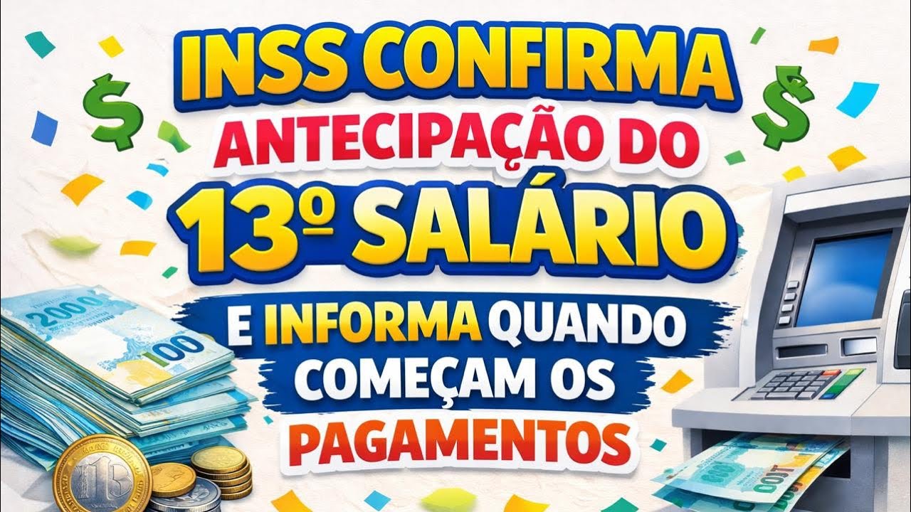 INSS CONFIRMA antecipação do 13° Salario e informa quando começam os pagamentos