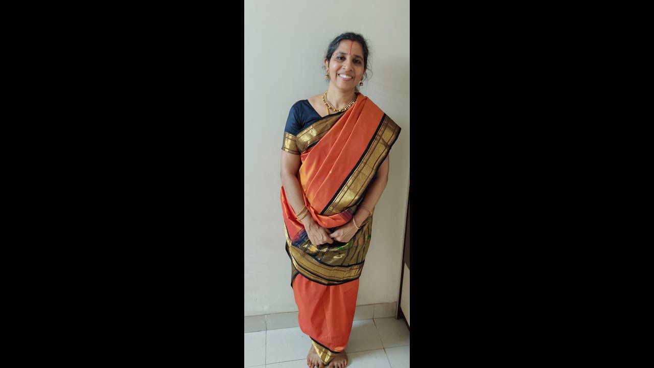 6 yards to 9 yards iyengar madisar (wearing a salwar) ____   an easy way