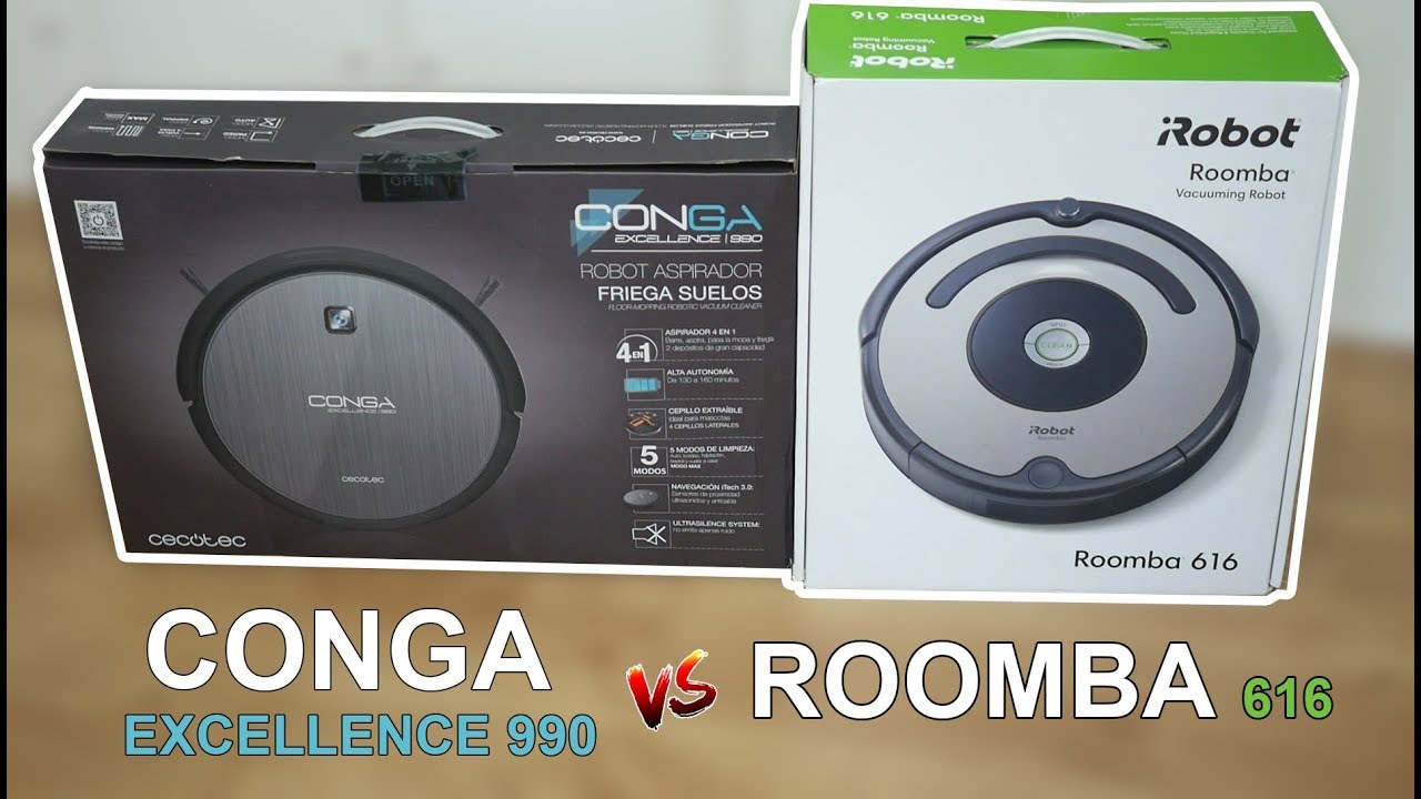Conga Excellence 990 vs Roomba 616 ¿cuál de los dos aspira mejor?