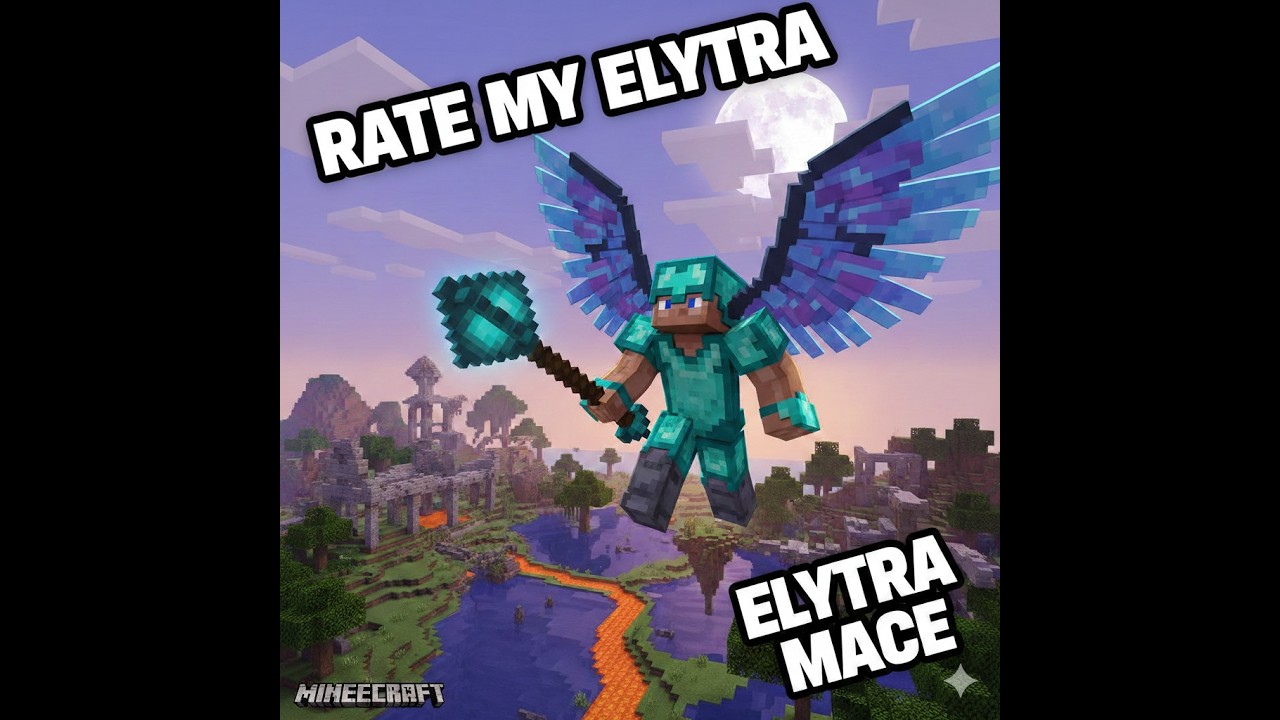 rate my elytra mace #minecraft  #mace #gameplay